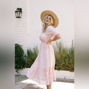 Adrienne Eyelet Midi Dress